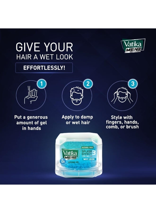 فاتيكا ناتشورالز أدفانس جل تصفيف الشعر بمظهر رطب بتأثير H2O، ثبات قوي ولمعان عالي، تحكم يدوم طويلاً، سهل التصفيف لجميع أنواع الشعر – 250 مل (عبوة من قطعتين) - Image 2